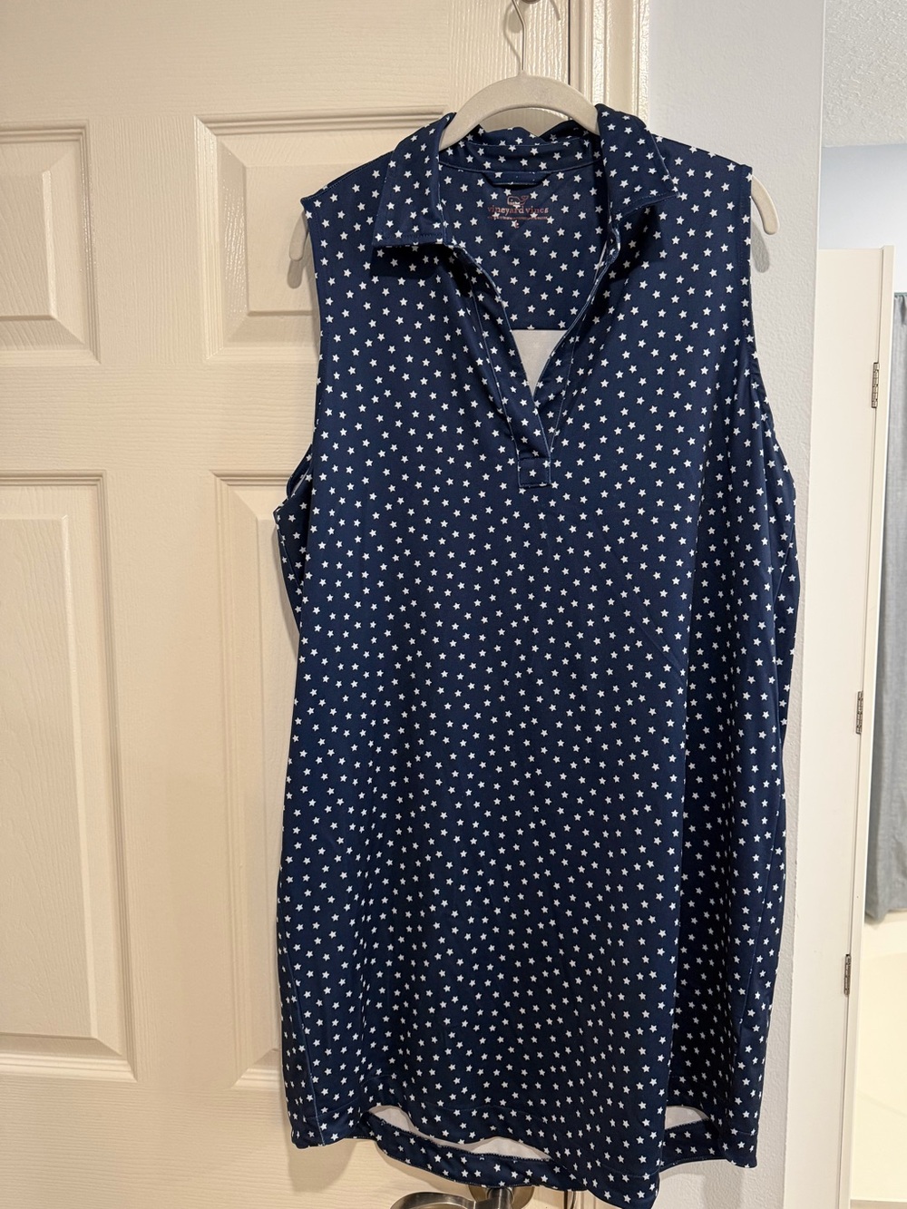 Navy and white Shift Dress with Stars